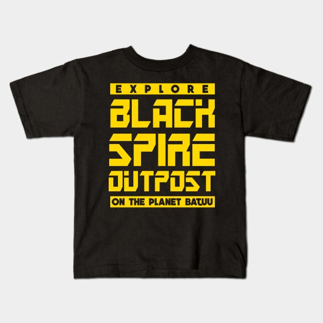 Black Spire Outpost Shirt Kids T-Shirt by amy1142